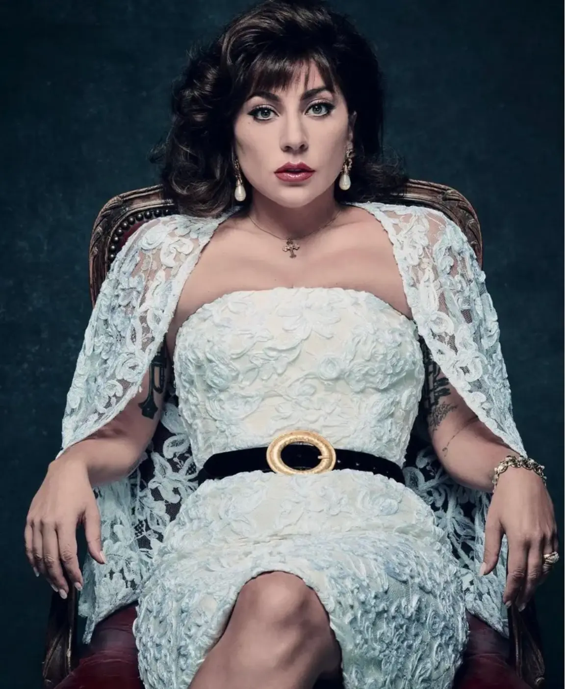 Some looks in "House of Gucci" (2023), worn by Lady Gaga