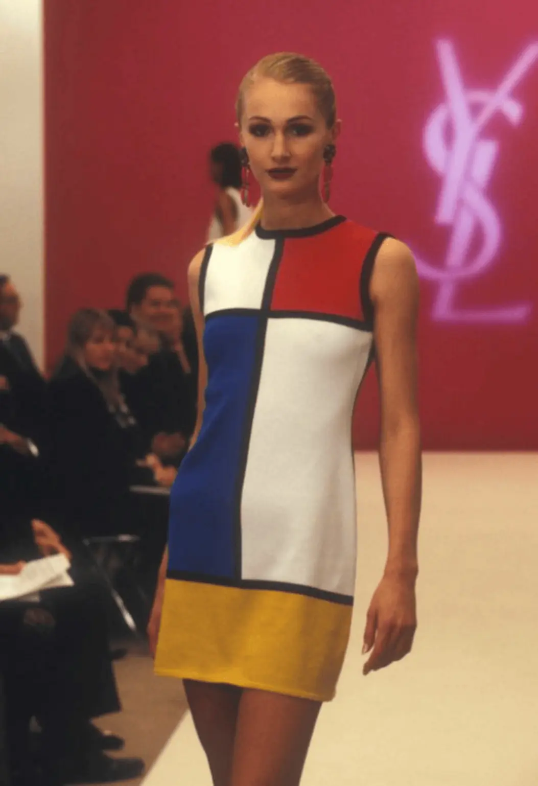 Dress inspired by Mondrian, Rive Gauche ready-to-wear 1997 collection