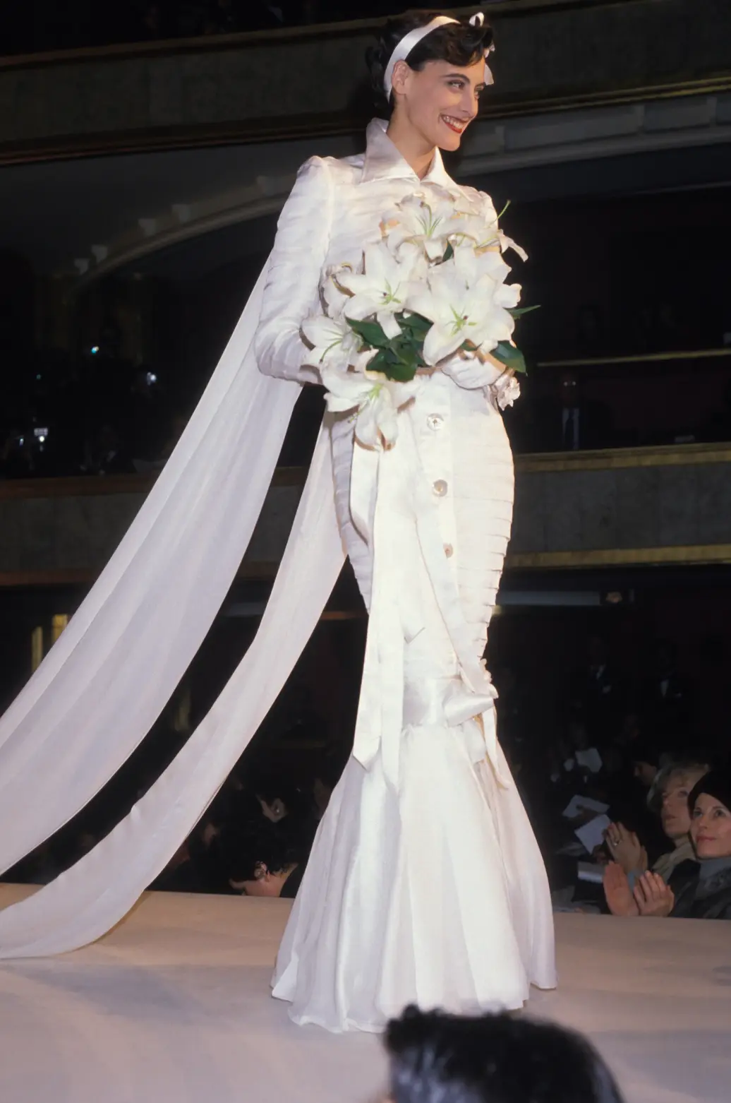 Inès de La Fressange as Chanel's bride at the Fall/Winter 1986 haute couture show