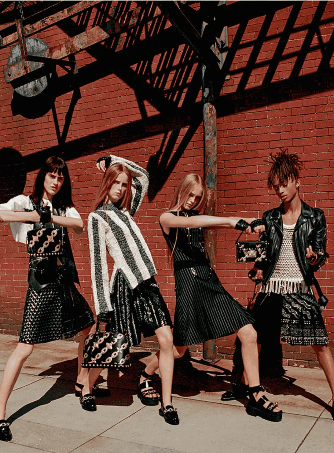 aden Smith in sports skirt for Louis Vuitton's Womenswear 2016 Campaign