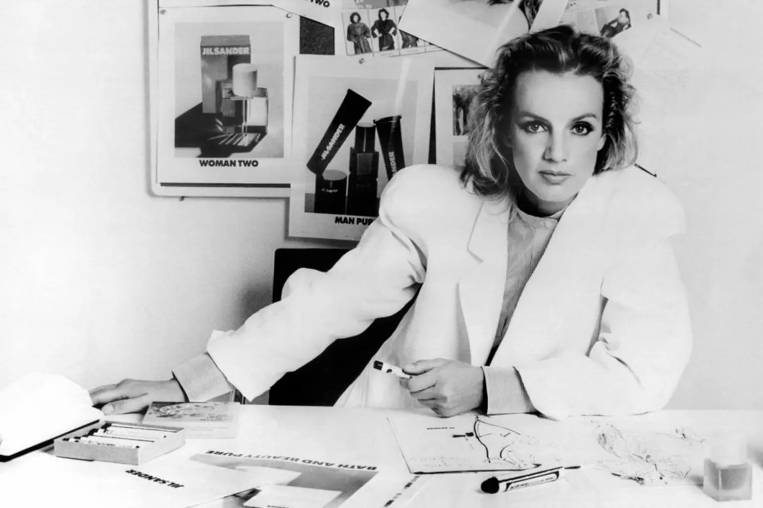 Jil Sander in minimalist tailored suit