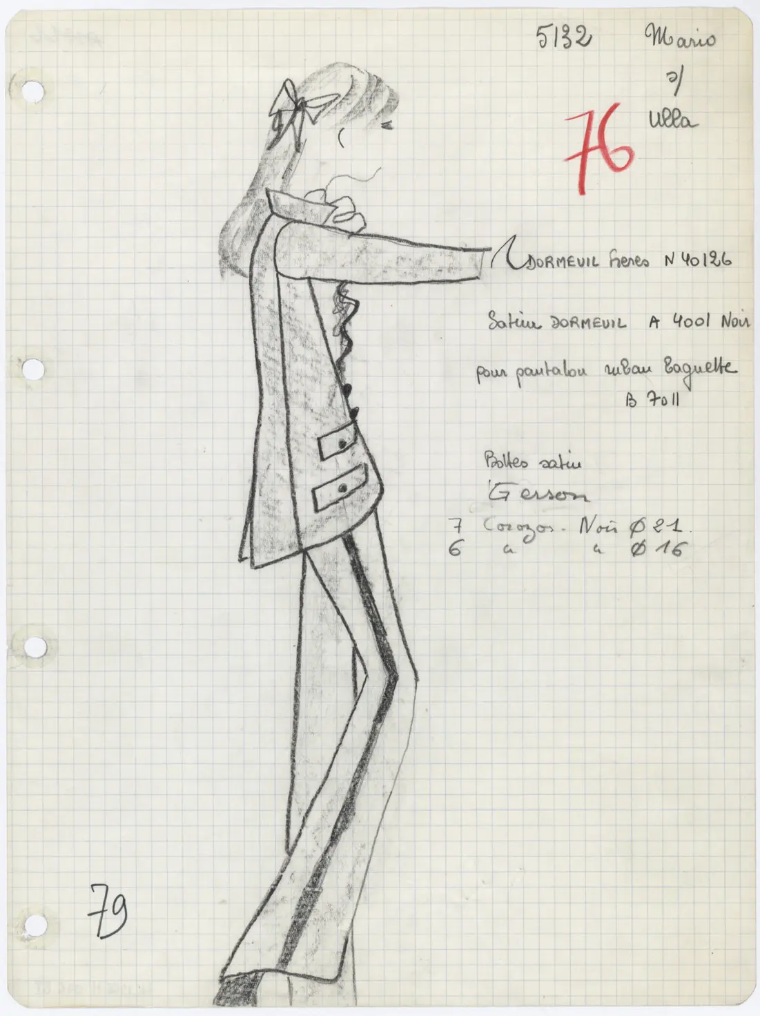 The first sketches of Le Smoking