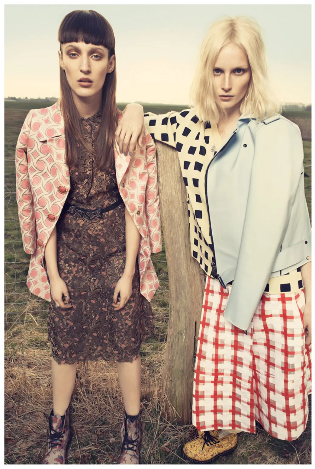 Franzi Mueller & Katrin Thormann in “The New Grunge” for Gala, 2013