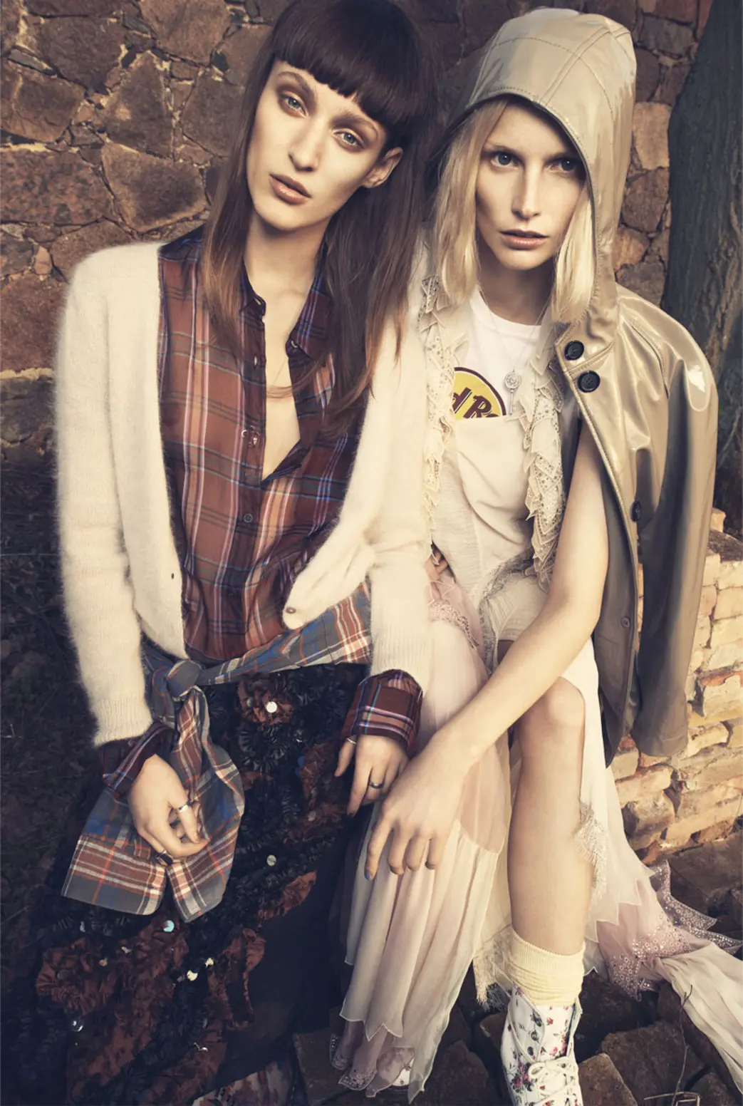 Franzi Mueller & Katrin Thormann in “The New Grunge” for Gala, 2013