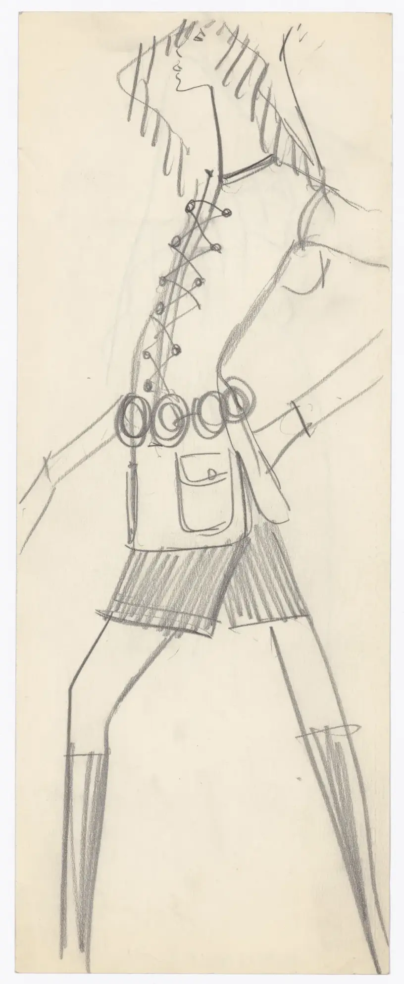 The sketch of safari jacket