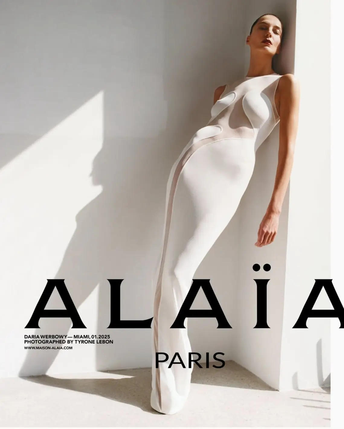 Daria Werbowy for Alaïa Spring 2025 Campaign