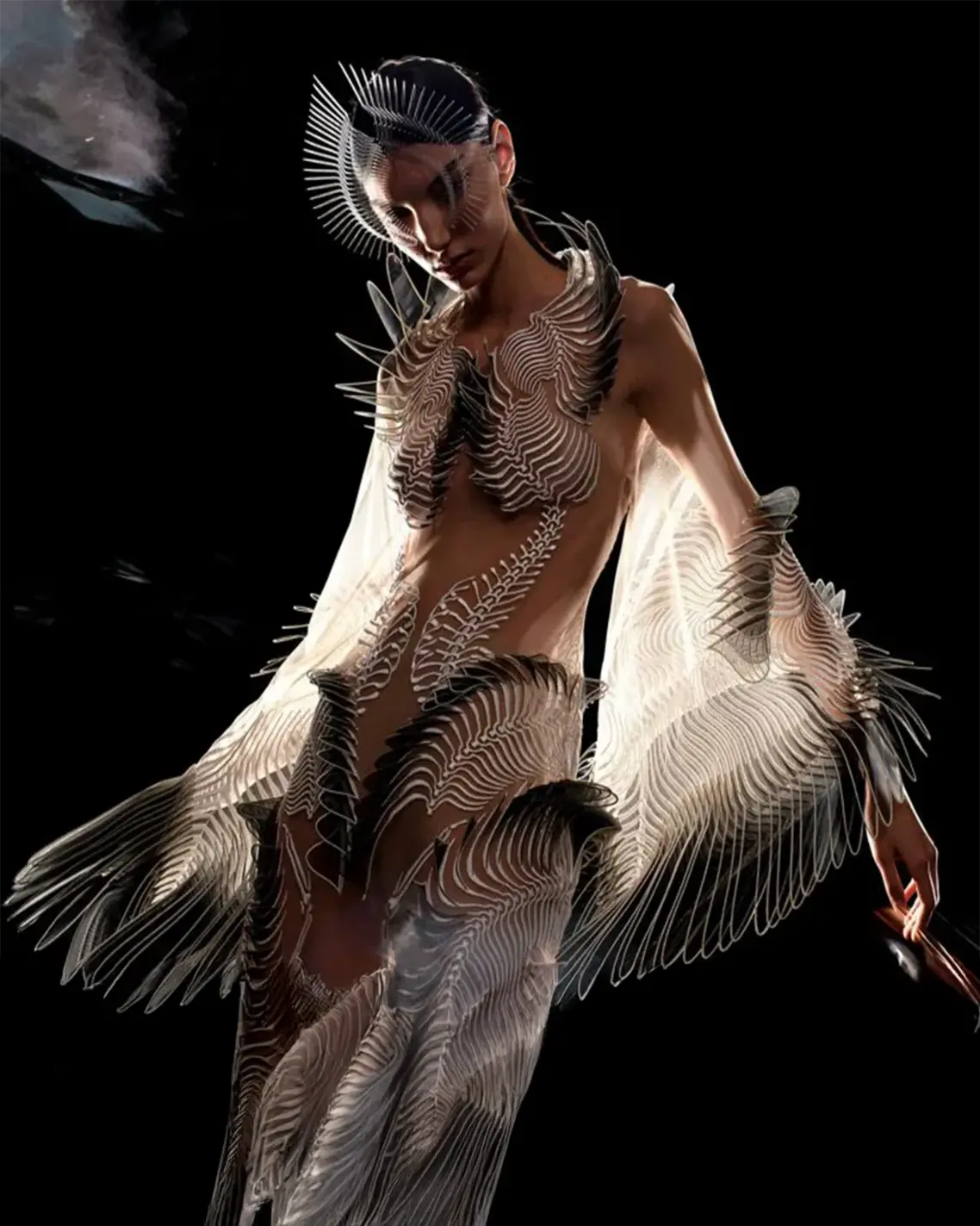Haute Couture Marketing Iris van Herpen 3D printed dress runway