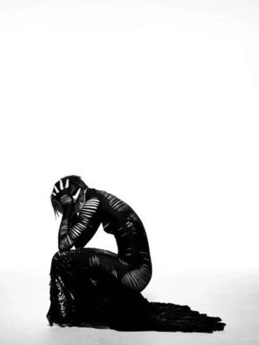 Gareth Pugh angelskin gown shot by Nick Knight