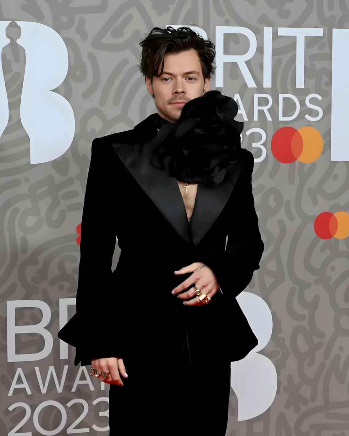 Haris Reed Harry Styles in flared Nina Ricci suit