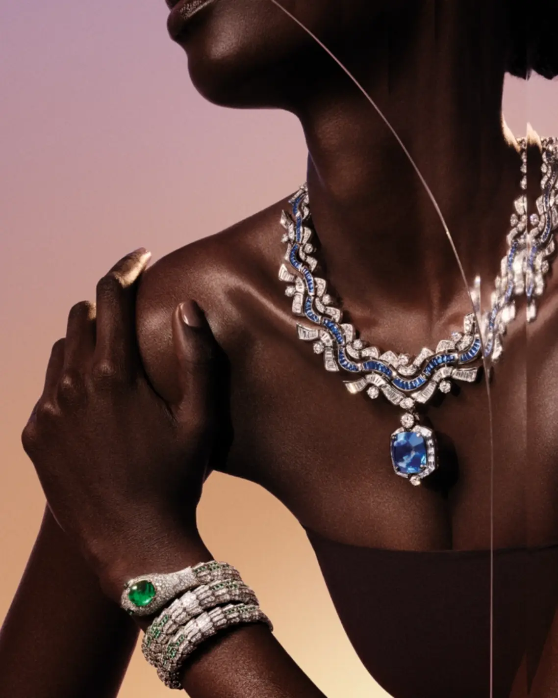 Women in high jewelry3 Sapphire Aeterna Waves