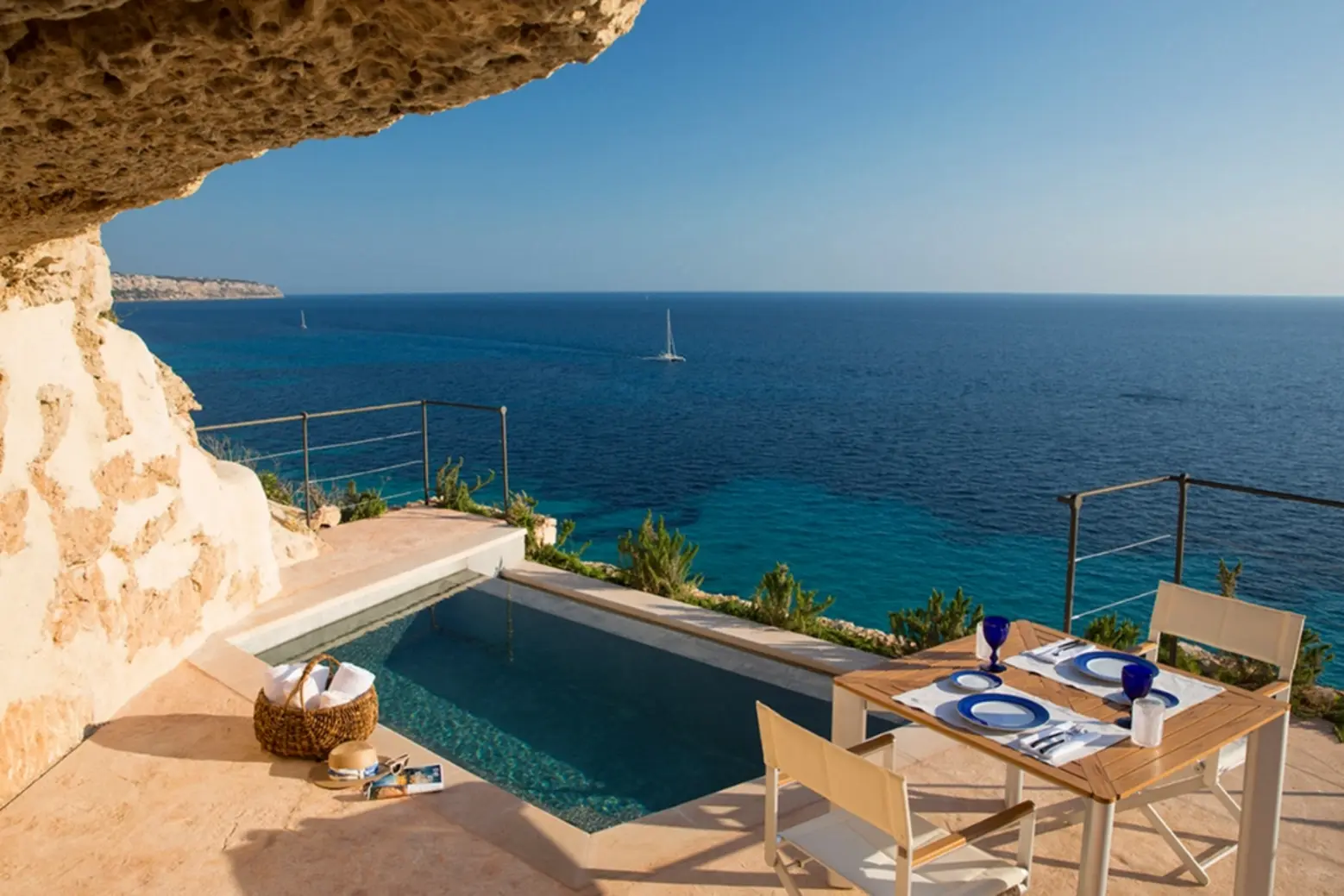 Cliffside luxury most exclusive hotels in the world Cap Rocat, Mallorca