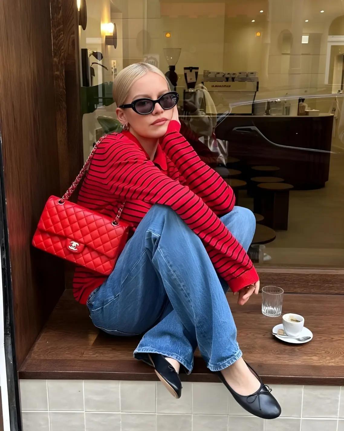 breezy pants Straight Pants with Ballet Flats B