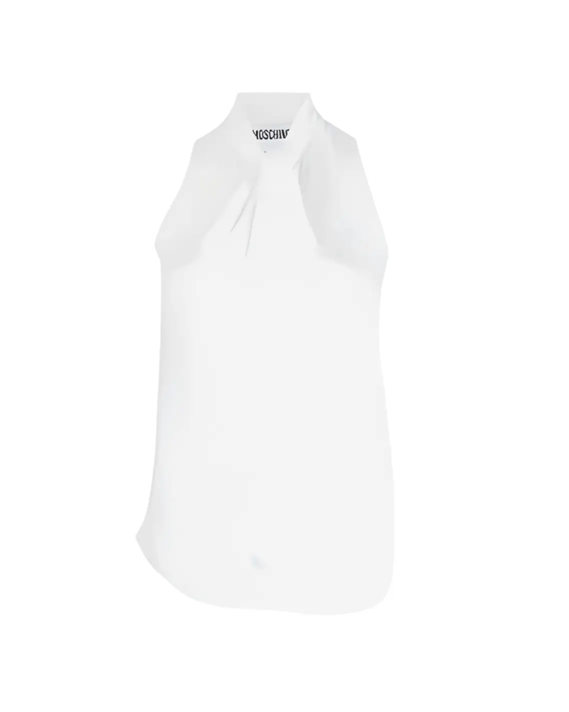 Lethal Luxe Moschino Pussybow Collar Sleeveless Blouse