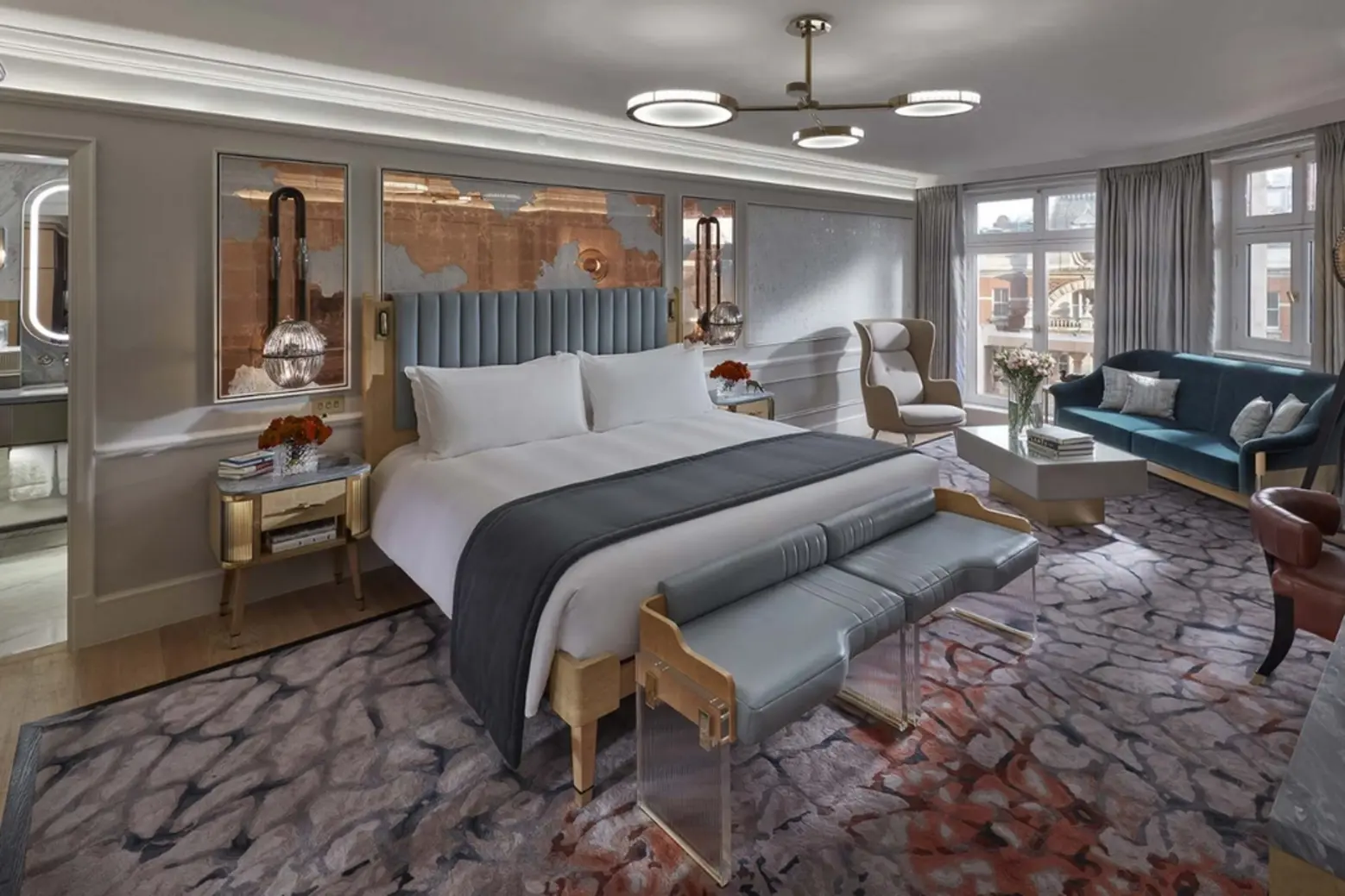 Luxury bedding brands Eiderdown Ploh beddings at the Mandarin Oriental Hyde Park, London
