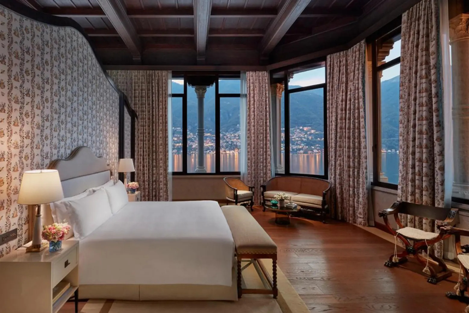 Luxury bedding brands Eiderdown Ploh beddings at the Mandarin Oriental Lago di Como, Blevio