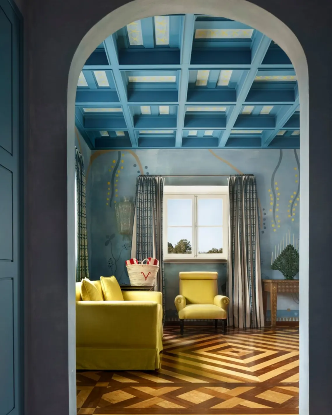 Hotel Vermelho boutique hotels Europe Frescoes by Konstantin Kakanias have drawn inspiration from classical Portuguese design