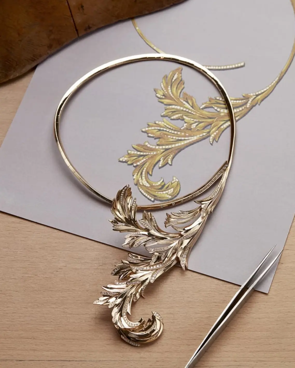 Claire Choisne Boucheron Feuilles d’Acanthe necklace