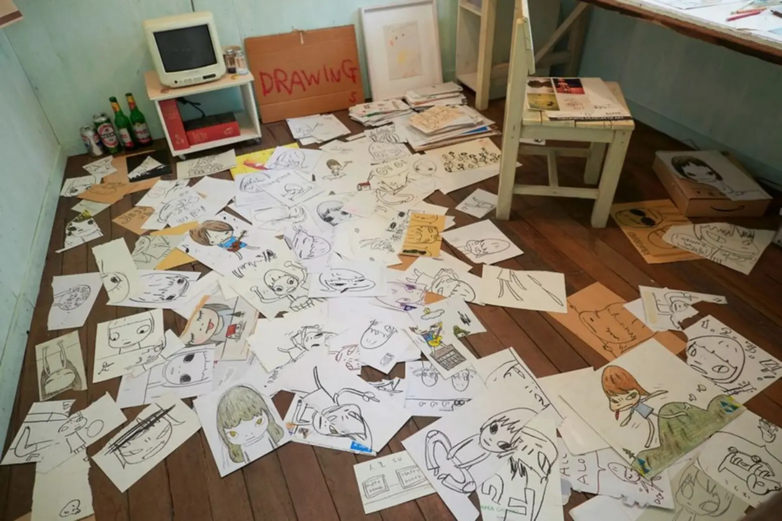 Yoshitomo Nara My Drawing Room 2008, Bedroom Included installation 2
