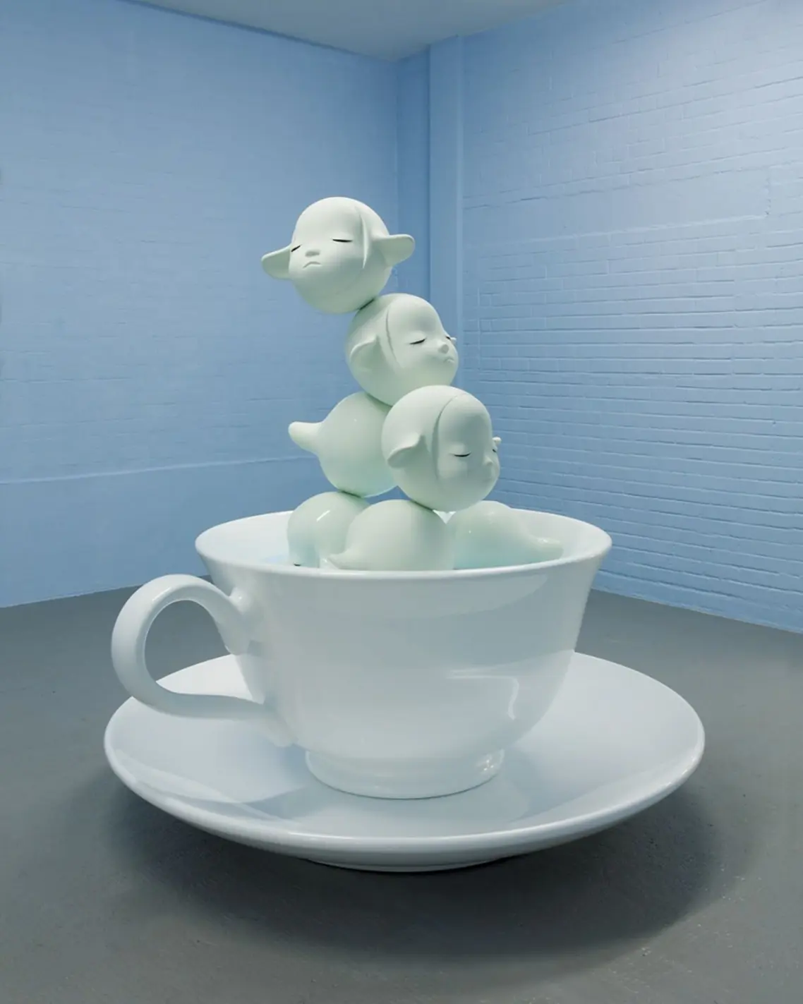 Yoshitomo Nara Fountain of Life, lacquer and urethane on FRP, motor and water