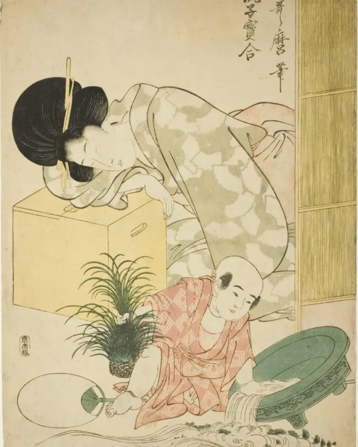 Ukiyo-e Goldfish, from the series "Elegant Comparison of Little Treasures (Furyu Kodakara Awase)"