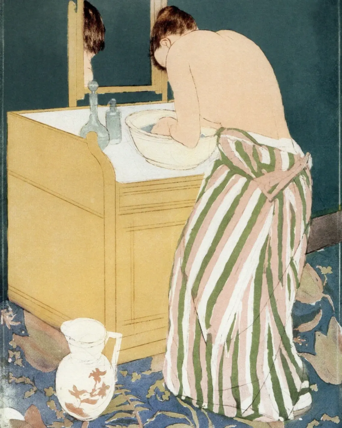 Ukiyo-e Woman Bathing