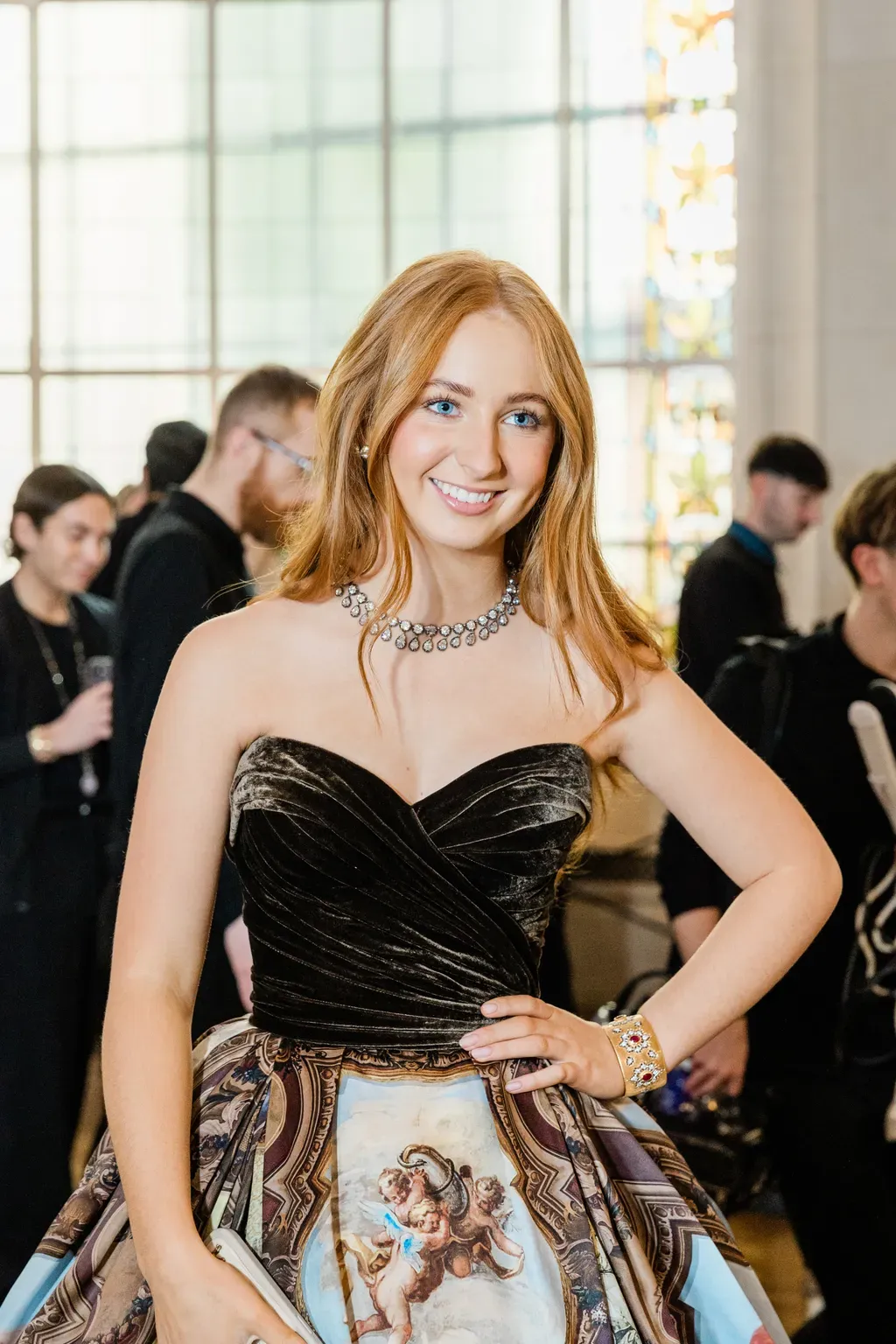 Peyton Spaht in Dolce & Gabbana Alta Moda Dress