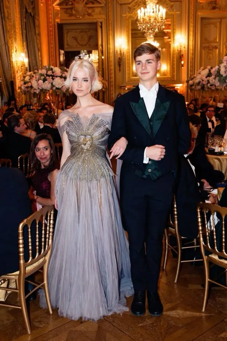 Countess Lara Cosima and her cavalier Archduke Károly Konstantin von Habsburg, Le Bal 2024