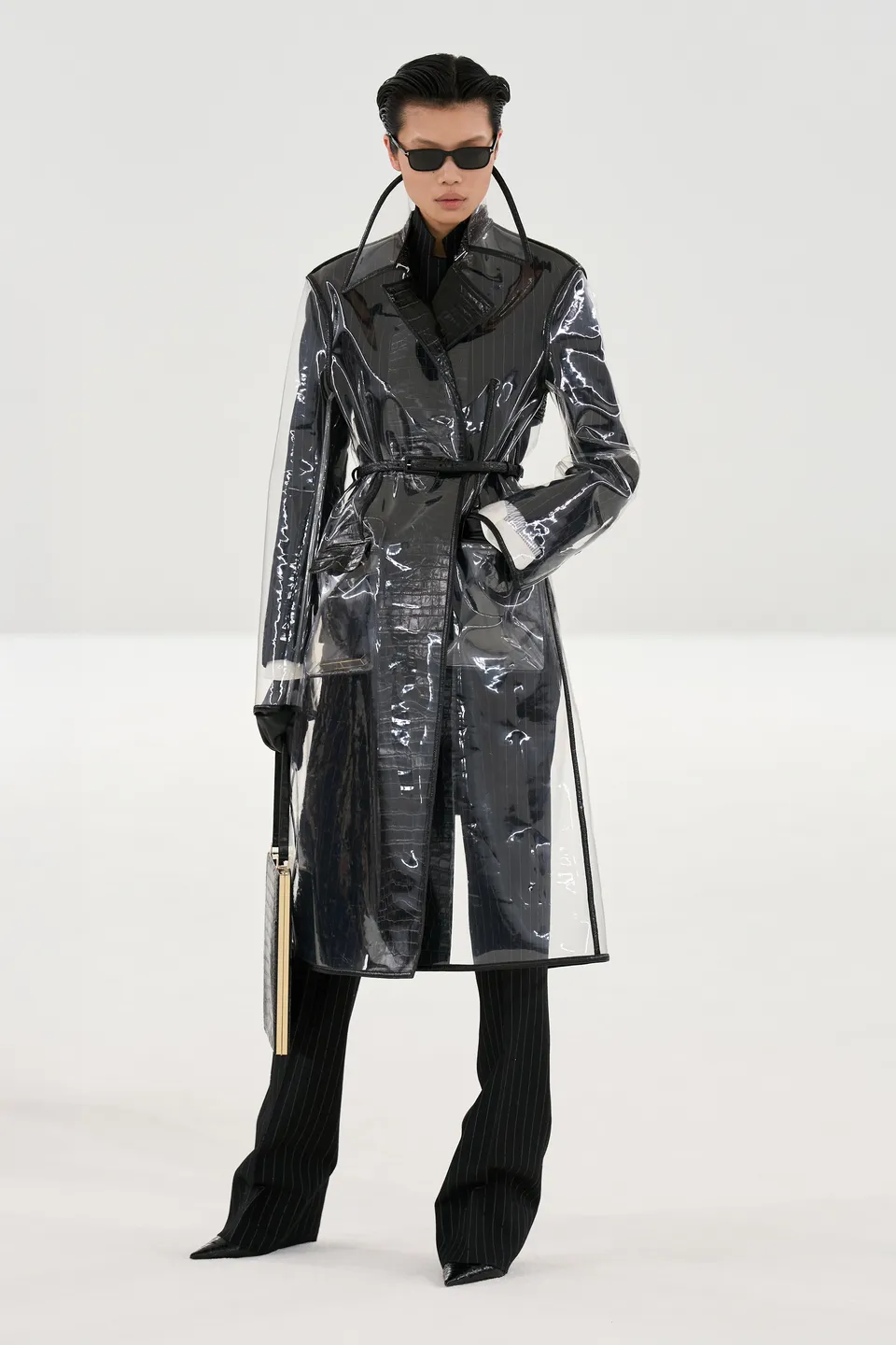 Transparent Fashion Beneath the Pouring Rain