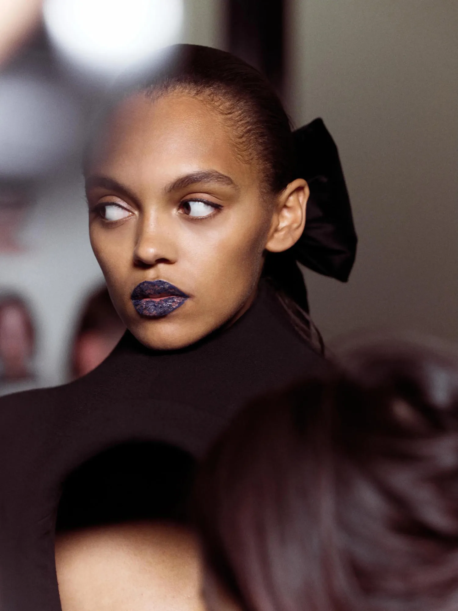 Haute Couture Fall 2026 Makeup Lace-textured lips by Thomas de Kluyver for the Jean Paul Gaultier Fall/Winter 2026 Haute Couture collection