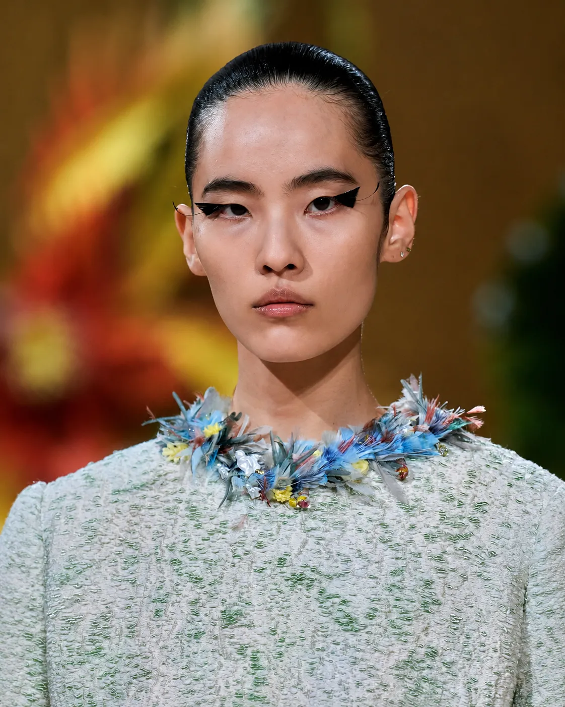 Haute Couture Fall 2026 Makeup Chanel's feather-embellished eye