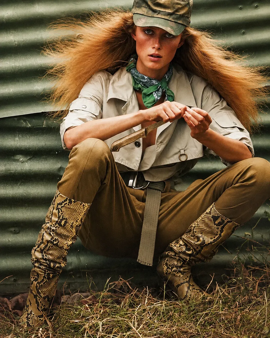 khaki fabric a