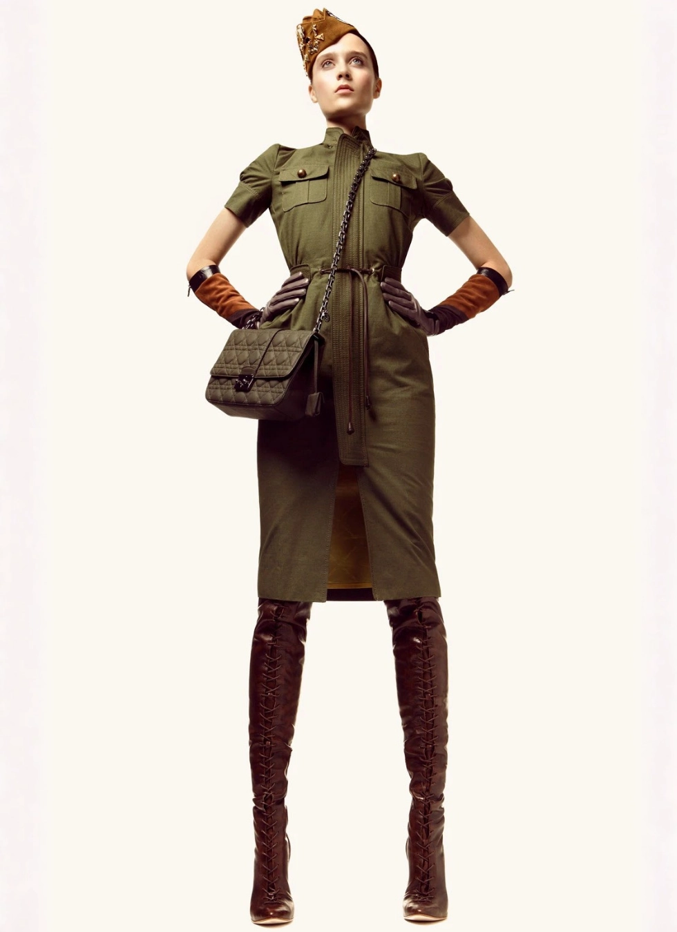 khaki fabric d