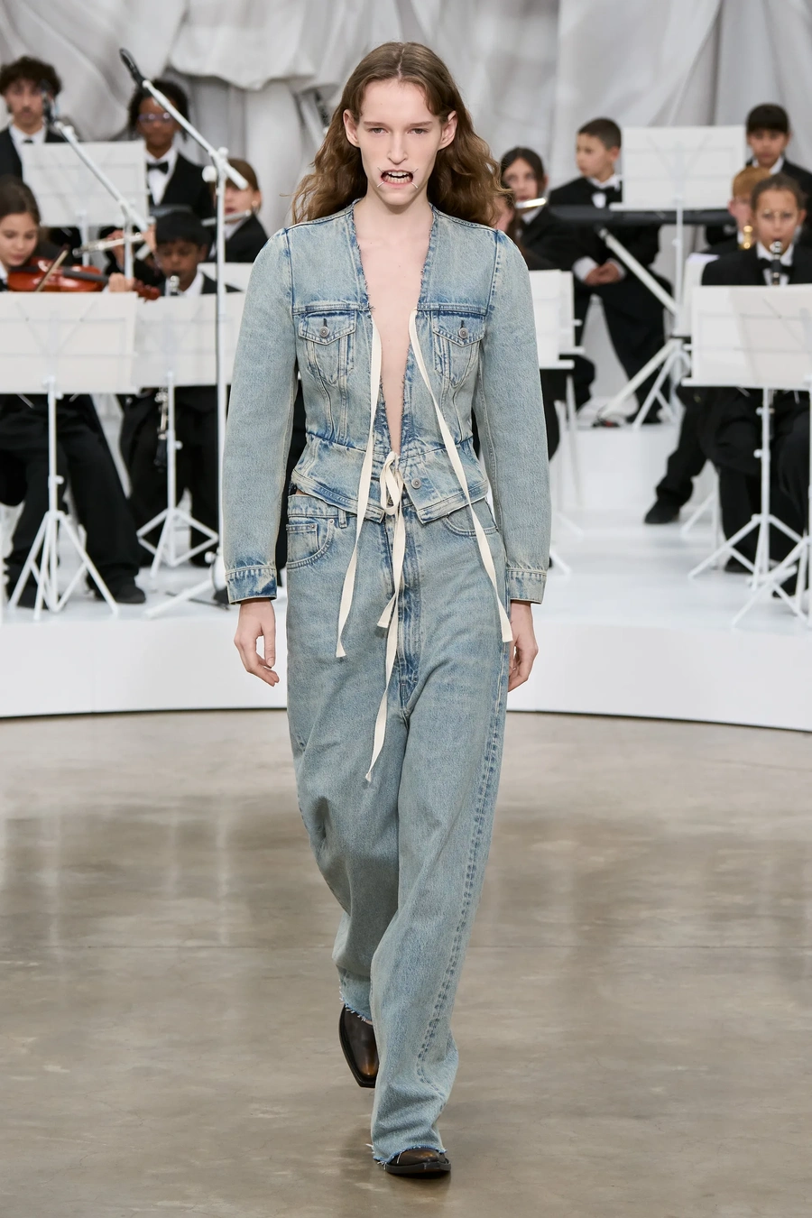 denim fabric runway v