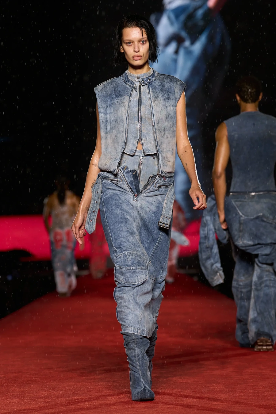 denim fabric runway p
