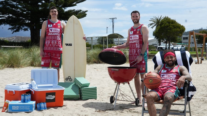Tasmania JackJumpers and Breakers Celebrate Christmas Day with Festive Jerseys
