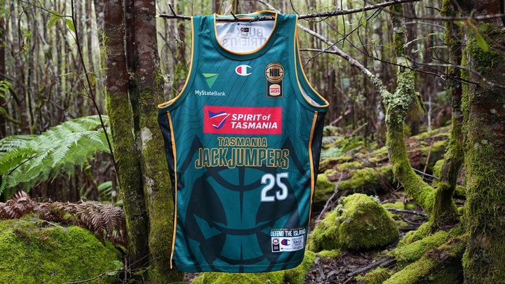 Tasmania JackJumpers Unveil NBL25 Championship Jersey Featuring Gold NBL Logo