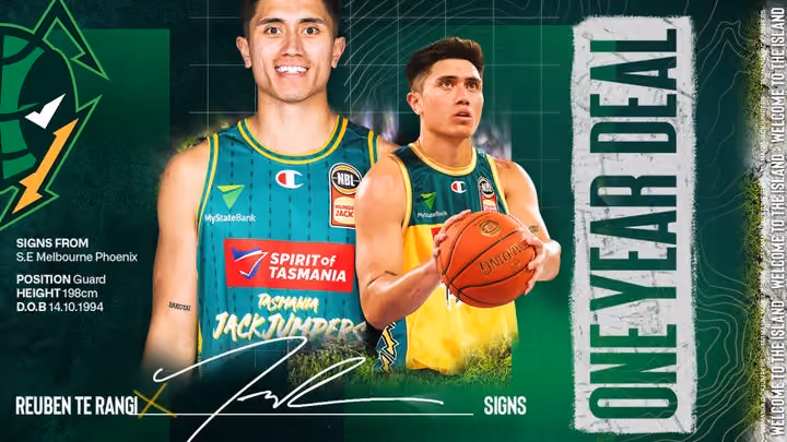 Tasmania JackJumpers Sign Reuben Te Rangi for NBL25 Season