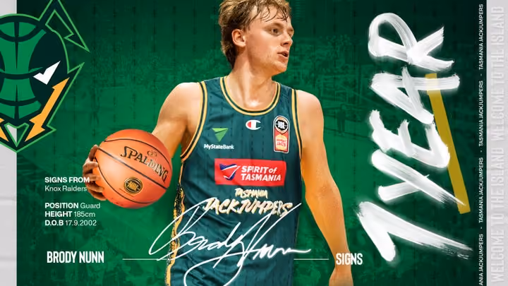 Brody Nunn Joins Tasmania JackJumpers as Development Player for NBL 25 Season