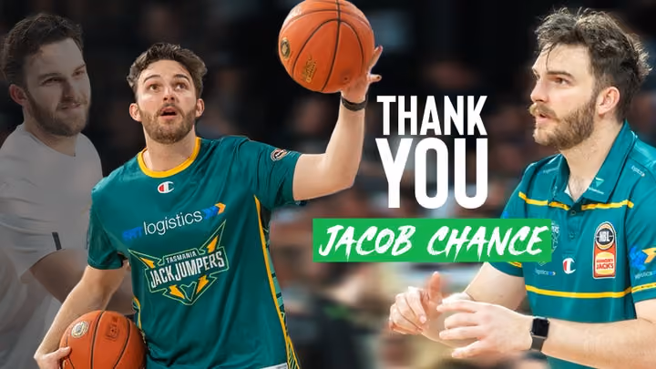 Tasmania JackJumpers thank Jacob Chance
