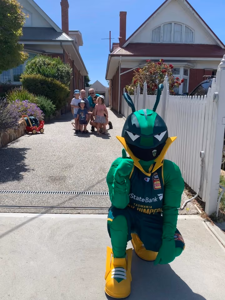 Jack the Jumper drops by to isolating families!