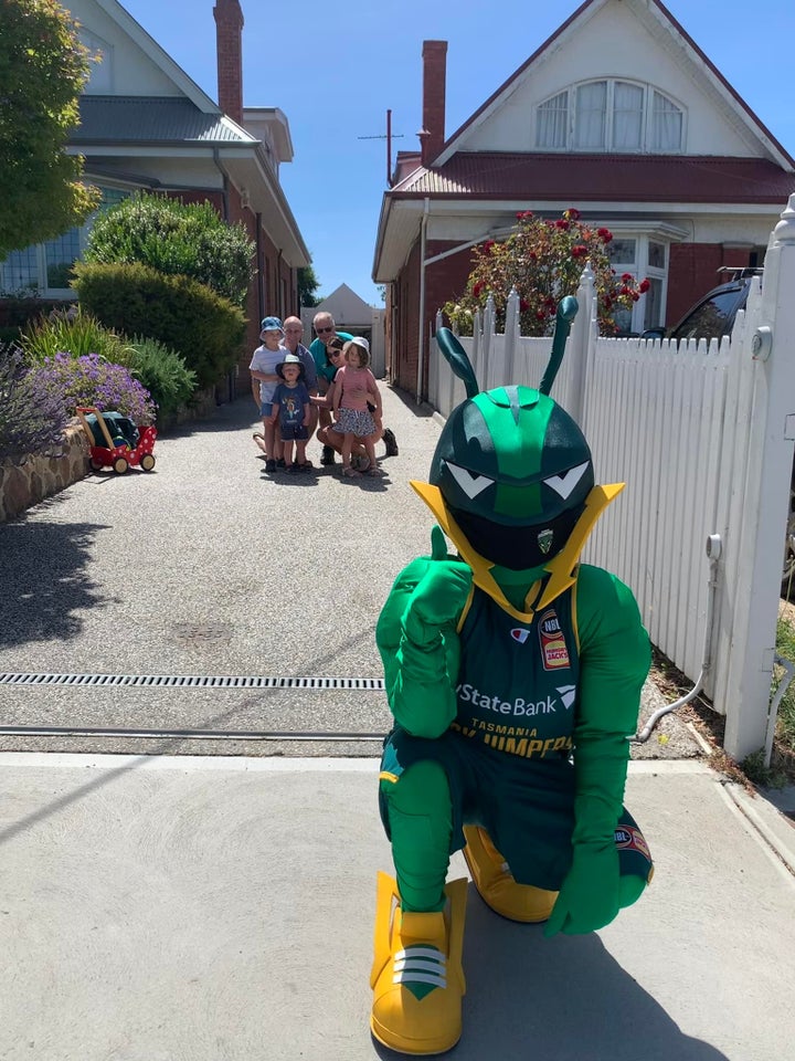 Jack the Jumper drops by to isolating families!