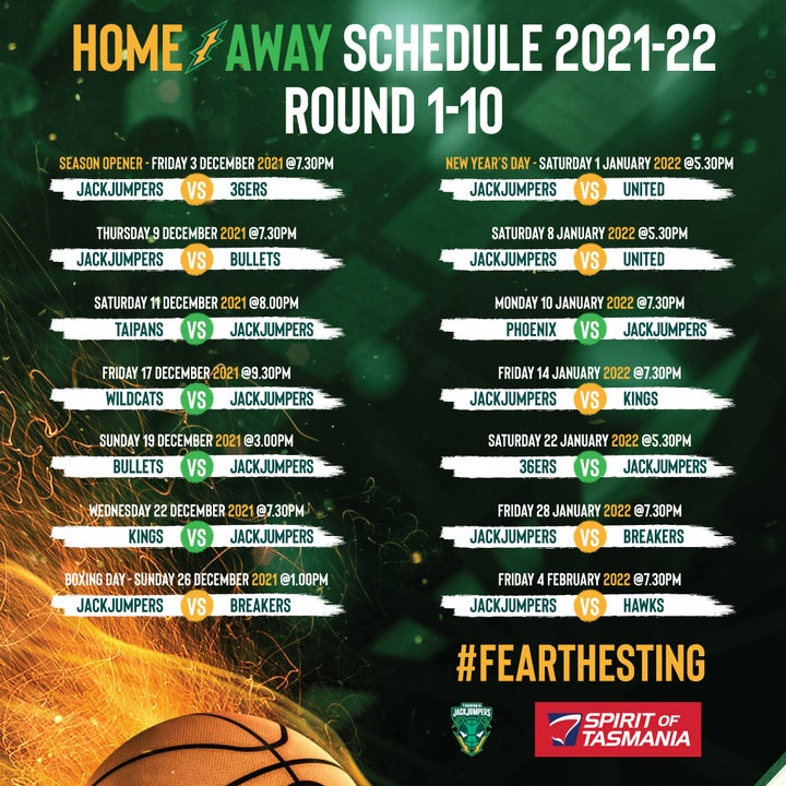 Homegame Schedule 1 10