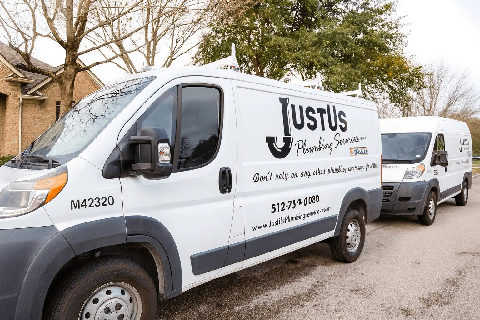JustUs plumbing van