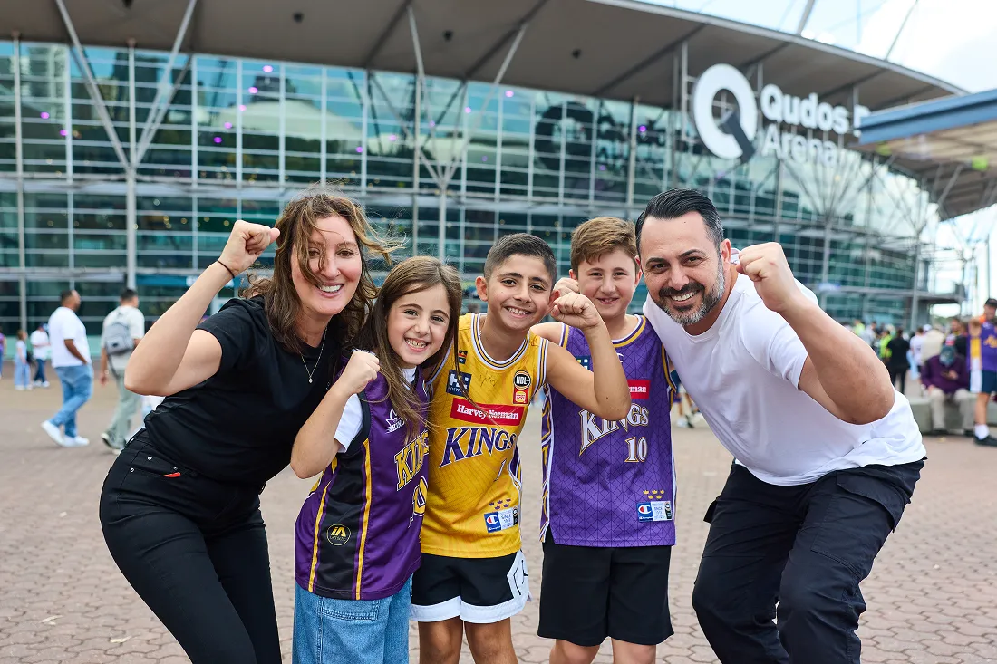 Sydney Kings players in action against the Adelaide 36ers