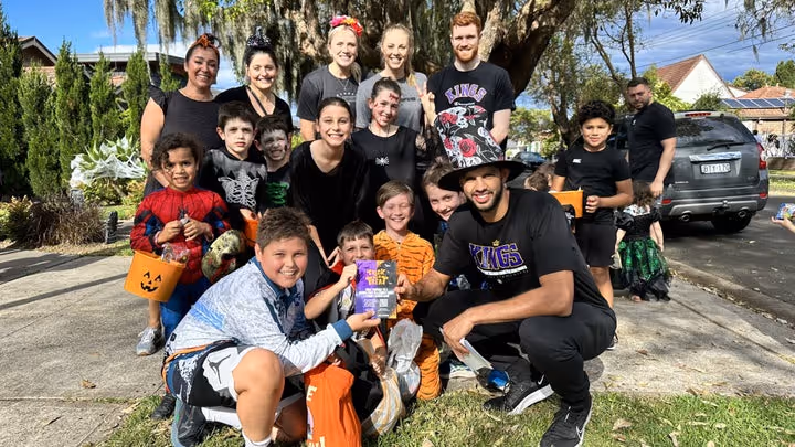 Hoops Capital celebrate Halloween with Sydney children