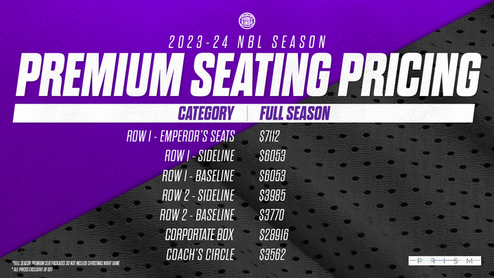 Premium Seating Pricing