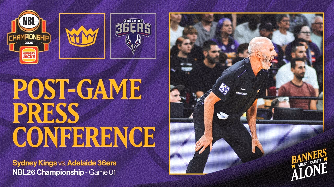 Goorjian, Craig and Soares Press Conference vs Adelaide 36ers Championship Series Game 1