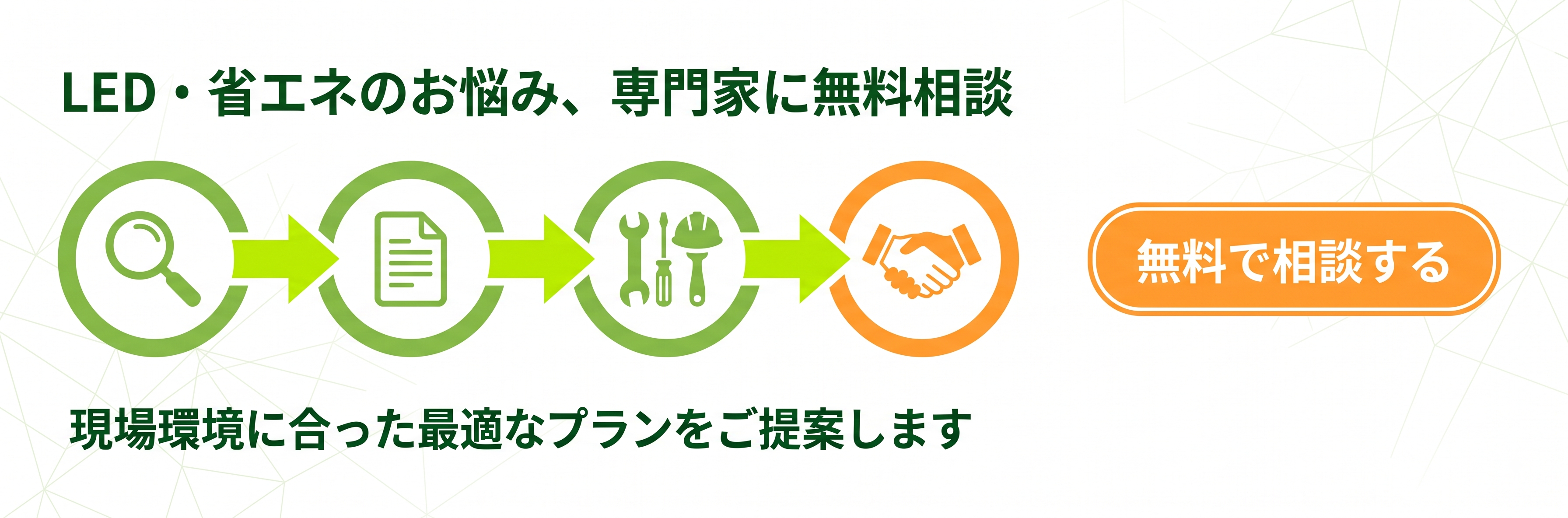 LED照明の導入やエネルギーコストの見直しで迷ったら、照明の専門家に無料でご相談