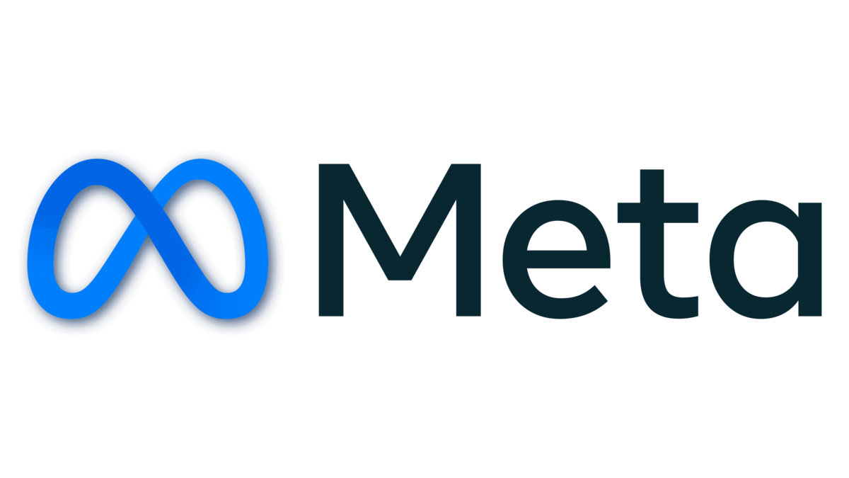 Meta company logo featuring a blue infinity loop symbol followed by the word Meta in dark text.