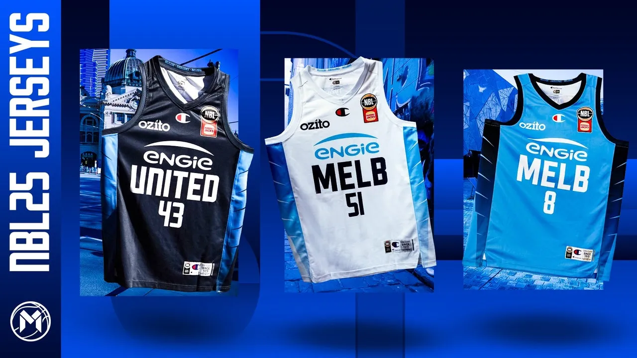 United reveal trio of new jerseys for NBL25